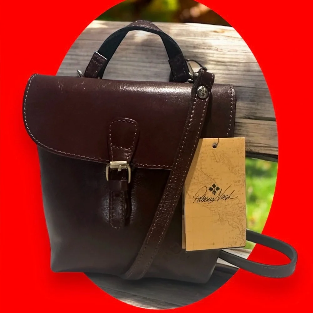 Patricia Nash Small Vatoni Brown Leather Convertible Bag/Backpack